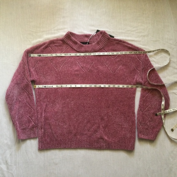 Velvet Heart Pink Chenille Pointelle Sweater Size S NWT, Very Soft and C… - Picture 13 of 14